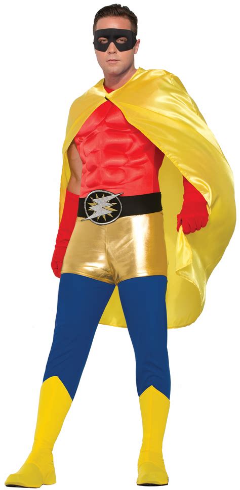 Buy male superhero costumes for Halloween here for great prices and quality. We carry adult men's Batman, Superman, Spiderman, and even Shazam costumes in many sizes.